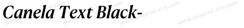 Canela Text Black字体转换